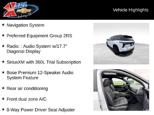 Certified 2026 Chevrolet Traverse RS AWD/4WD image 2