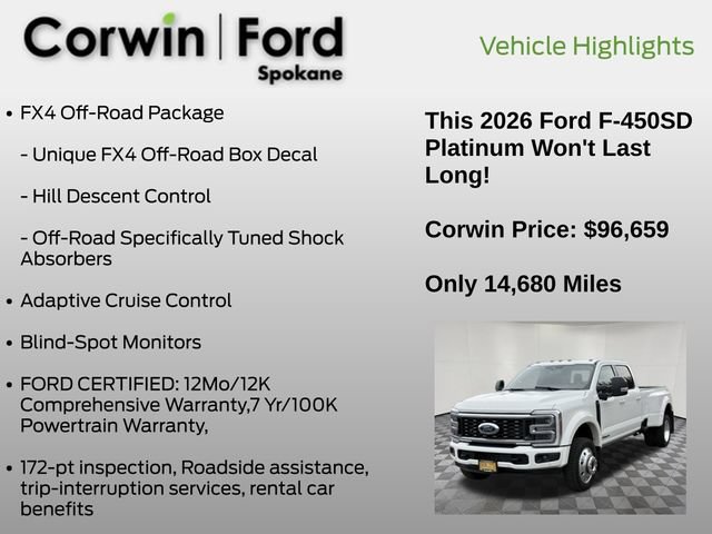 Certified 2026 Ford F450 Platinum w/ FX4 Off-Road Package AWD/4WD image 7