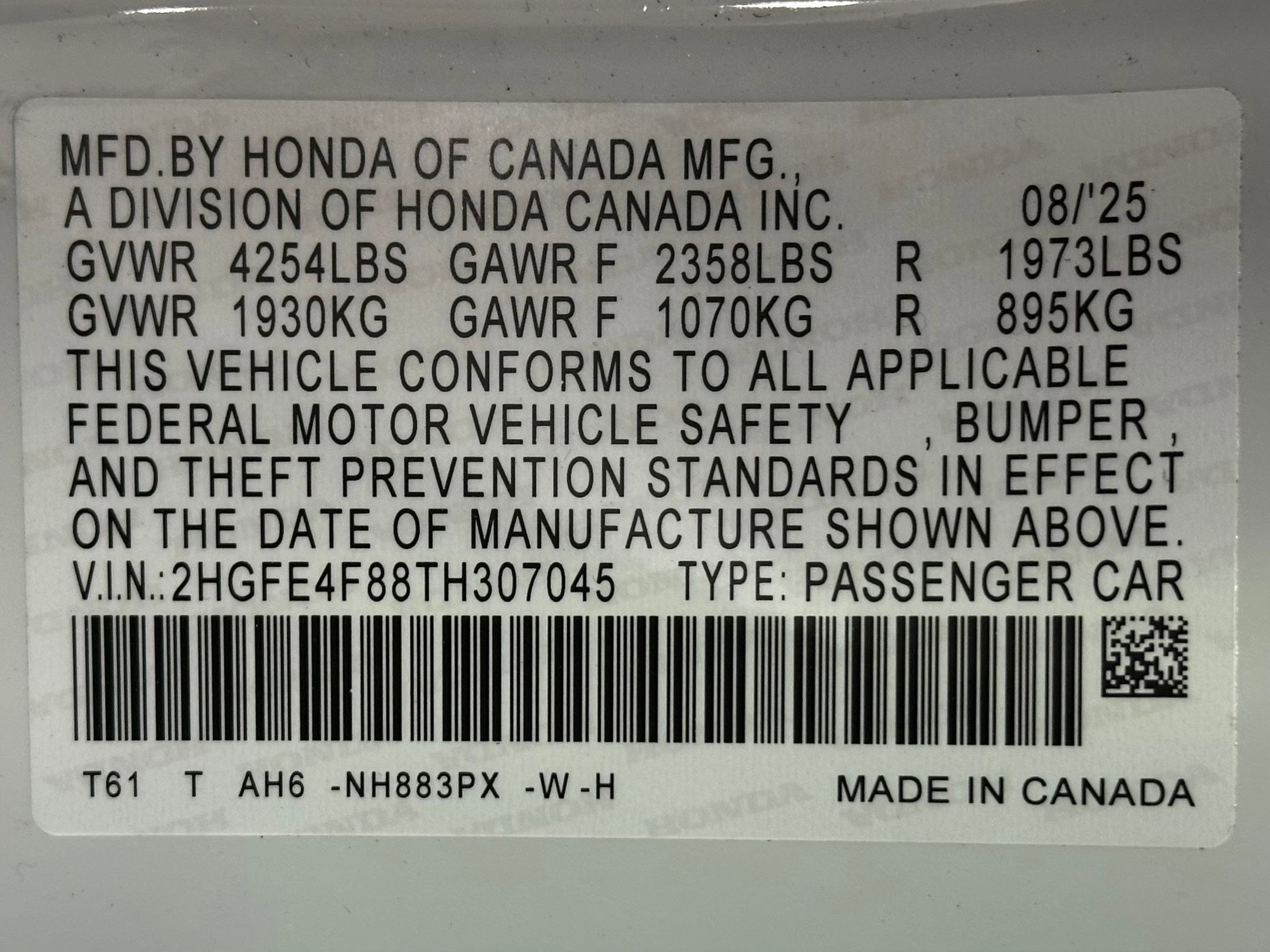 New 2026 Honda Civic FWD Hybrid Sedan image 21