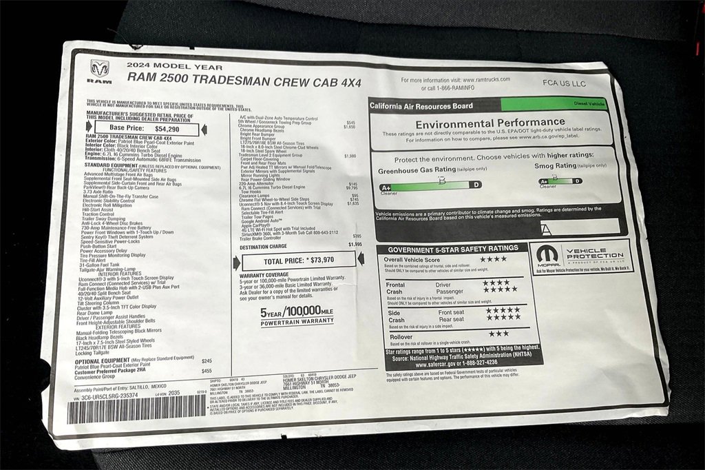 New 2024 RAM 2500 Tradesman w/ Chrome Appearance Group image 14