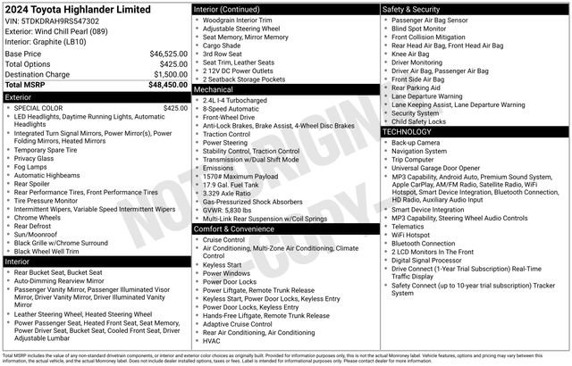 Used 2024 Toyota Highlander Limited FWD image 6