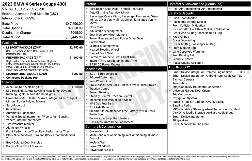 Used 2023 BMW 430i Coupe w/ M Sport Package RWD image 30