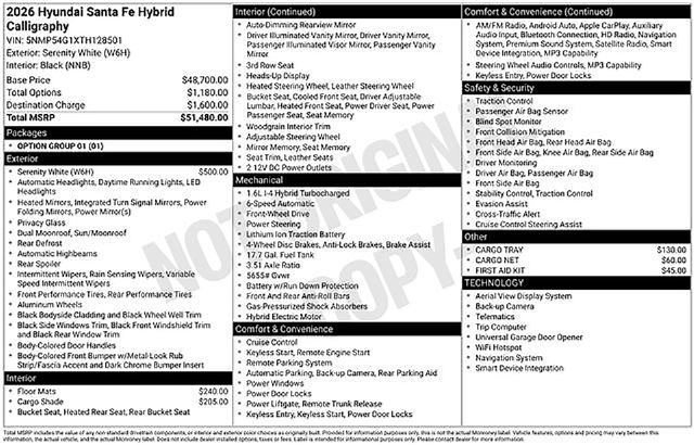 New 2026 Hyundai Santa Fe Calligraphy FWD image 7