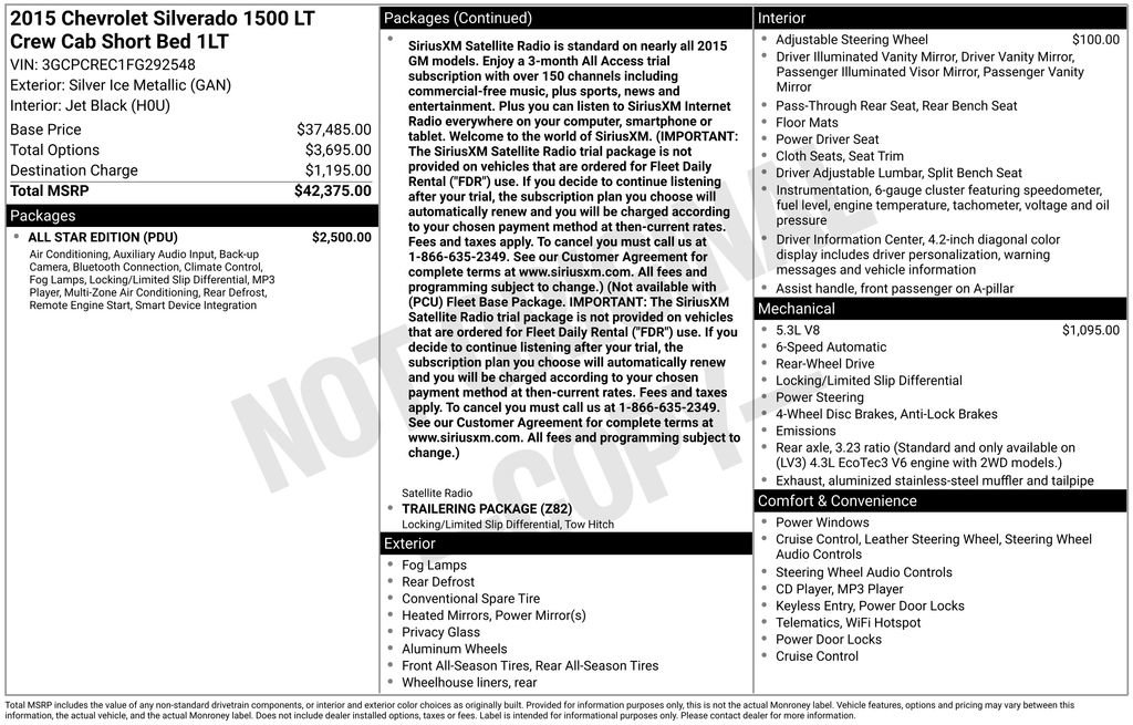 Used 2015 Chevrolet Silverado 1500 LT w/ All Star Edition image 5