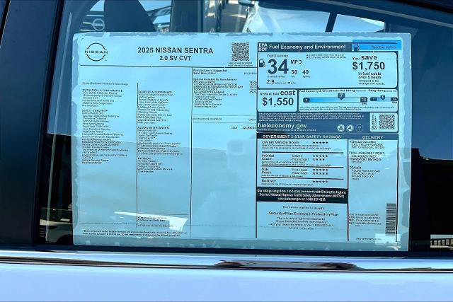Certified 2025 Nissan Sentra SV w/ All-Weather Package FWD image 19