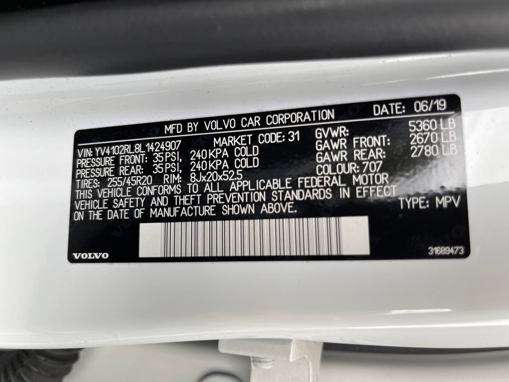 Used 2020 Volvo XC60 T5 Inscription w/ Protection Package Premier AWD/4WD image 6