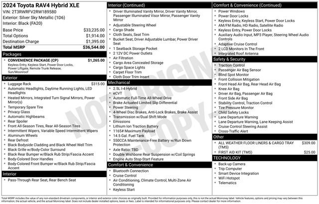 Used 2024 Toyota RAV4 XLE w/ Convenience Package image 37