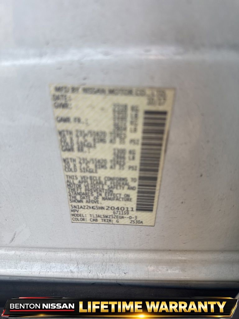 Used 2017 Nissan Murano Platinum w/ Platinum Technology Package image 4