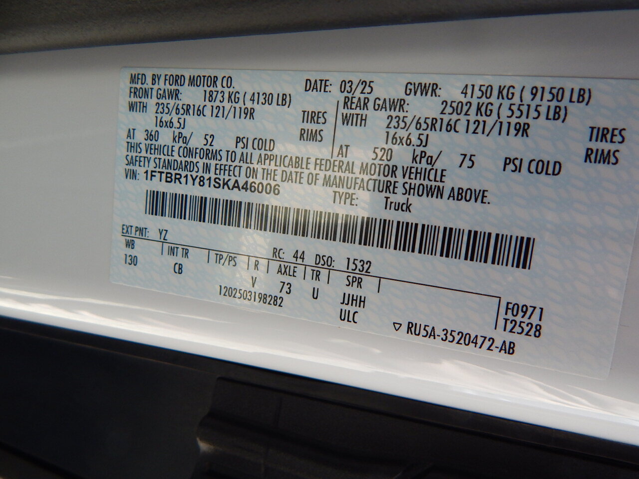 Used 2025 Ford Transit 250 Low Roof w/ Exterior Upgrade Package RWD image 30