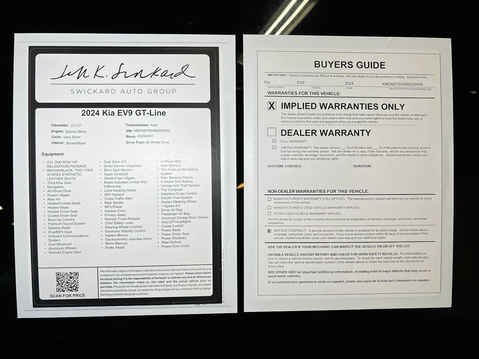 Used 2024 Kia EV9 GT-Line AWD/4WD image 53