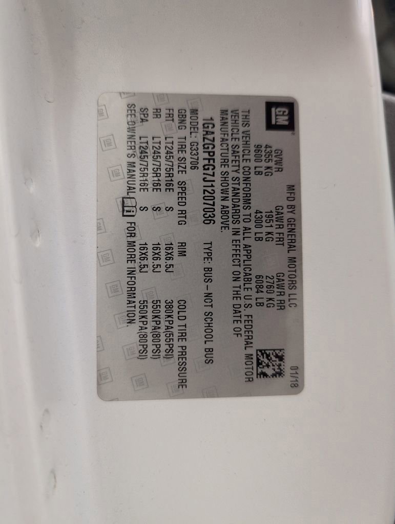 Used 2018 Chevrolet Express 3500 LT w/ LT Preferred Equipment Group image 47