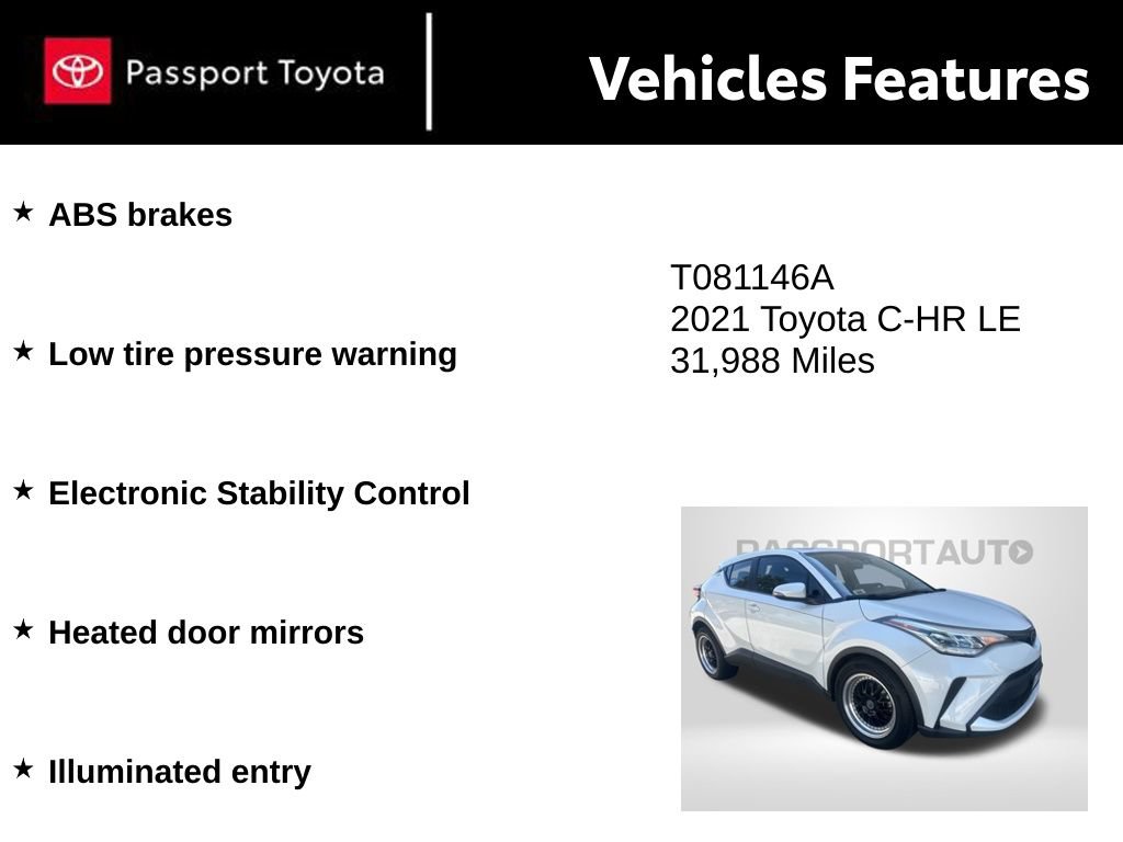Used 2021 Toyota C-HR LE FWD image 3