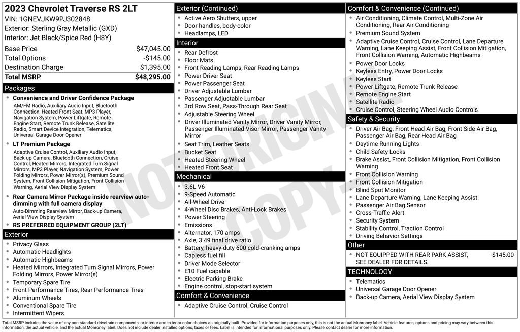 Used 2023 Chevrolet Traverse RS image 6