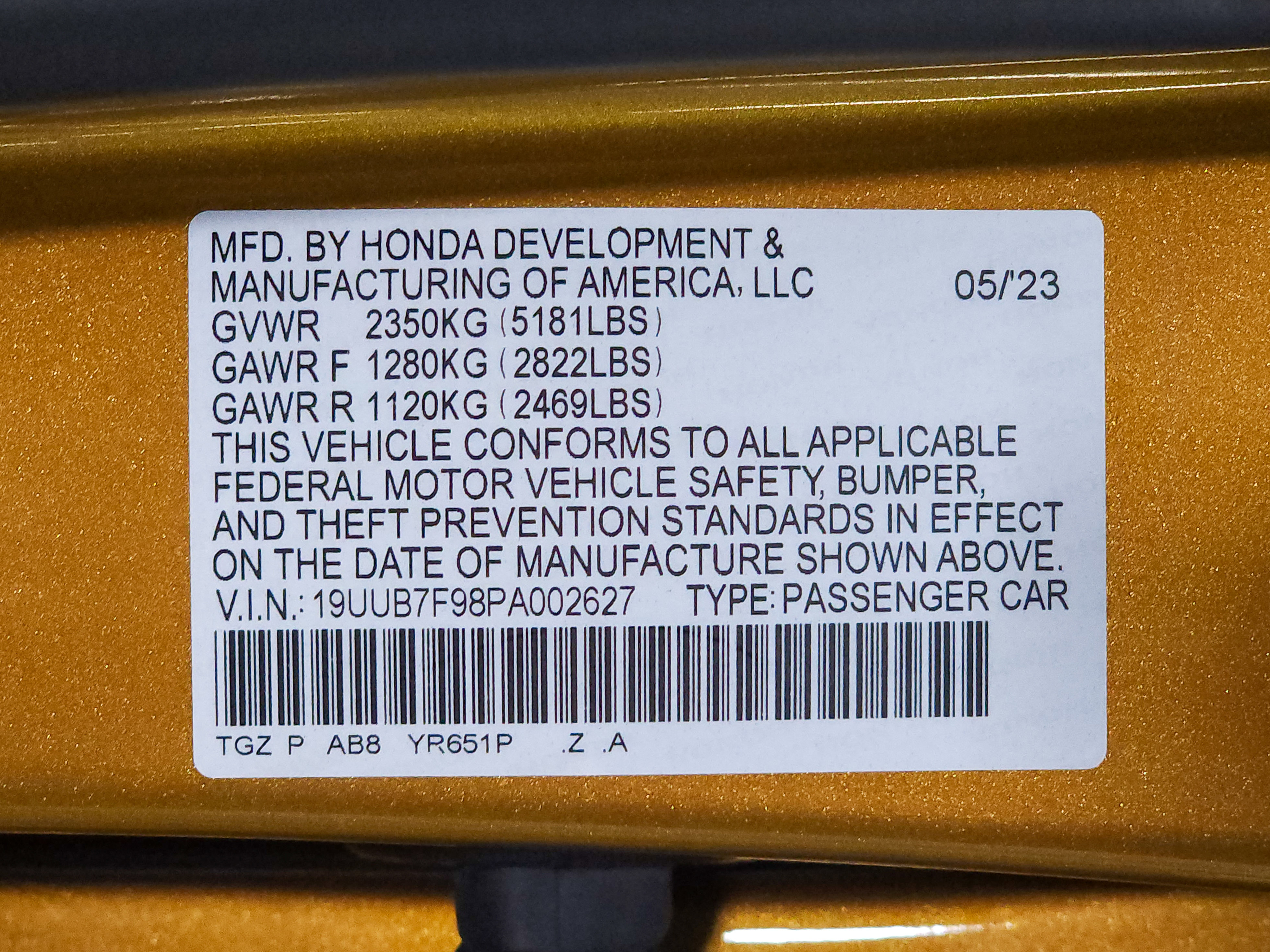 Certified 2023 Acura TLX Type S image 61