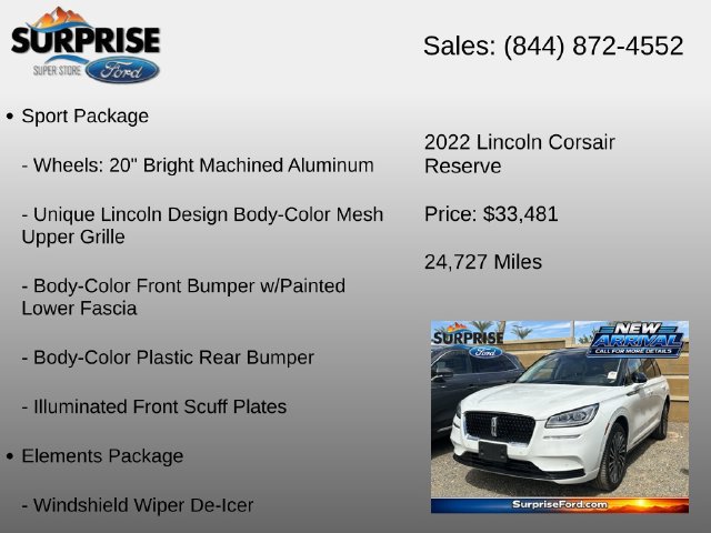 Used 2022 Lincoln Corsair Reserve w/ Equipment Group 201A AWD/4WD image 15