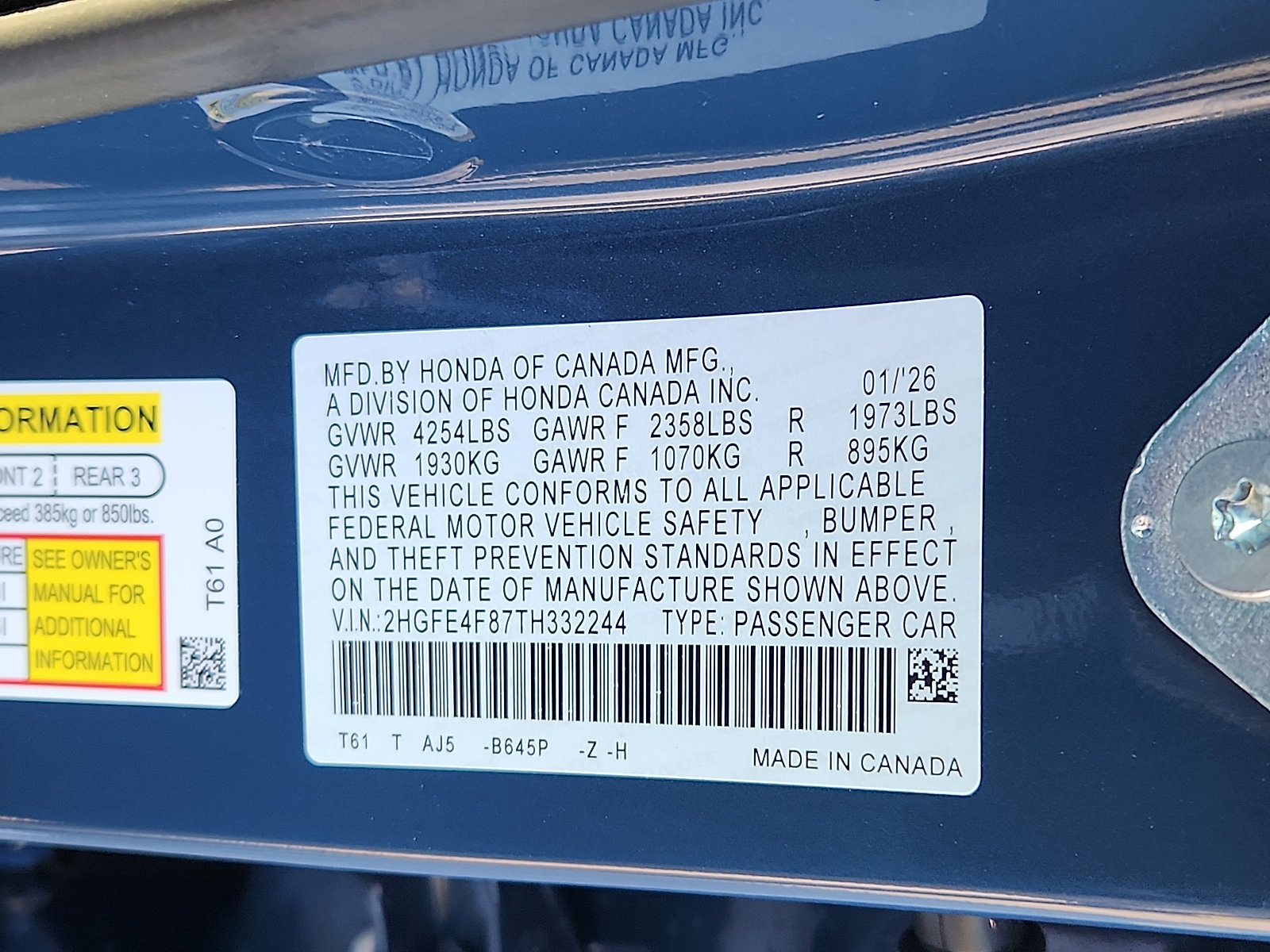 New 2026 Honda Civic Sport Touring image 18