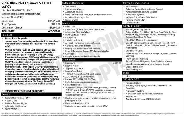 New 2026 Chevrolet Equinox EV LT FWD image 1