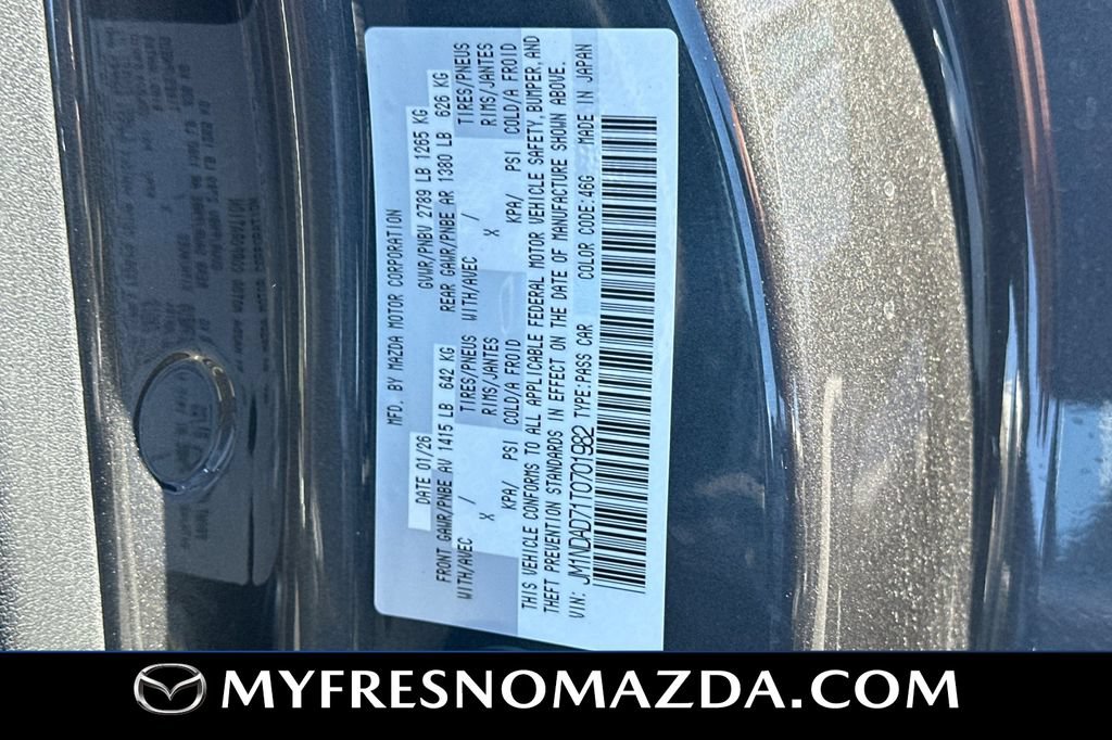 New 2026 MAZDA MX-5 Miata Grand Touring w/ Weather Package RWD image 25