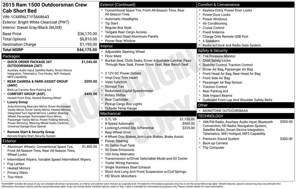 Used 2015 RAM 1500 Outdoorsman image 42