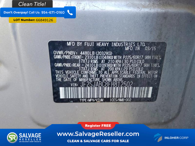 Used 2015 Subaru Forester 2.5i w/ Alloy Wheel Package AWD/4WD image 17