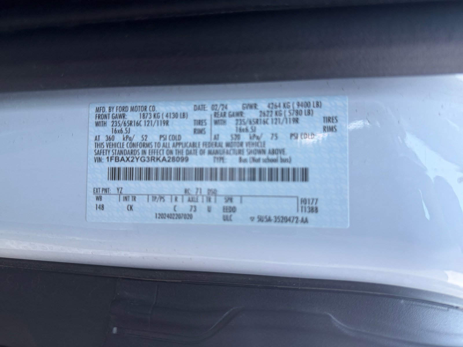 Used 2024 Ford Transit 350 XLT RWD image 35