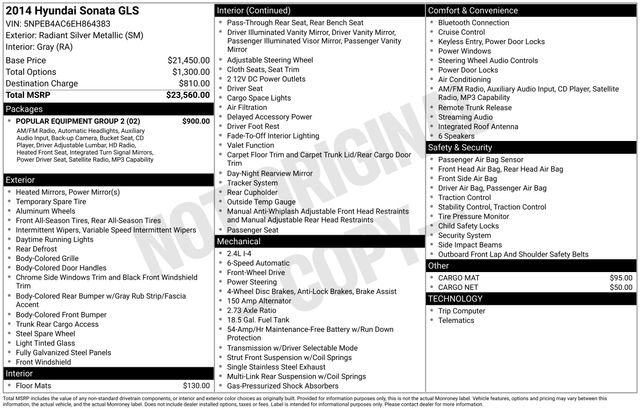 Used 2014 Hyundai Sonata GLS w/ Popular Equipment Group 2 image 14