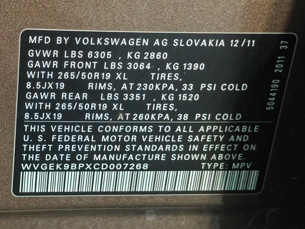 Used 2012 Volkswagen Touareg TDI AWD/4WD image 52
