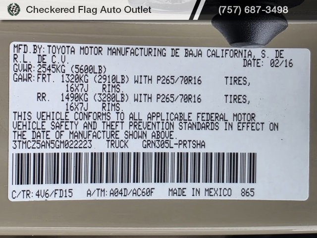 Used 2016 Toyota Tacoma TRD Off-Road w/ Towing Package image 21