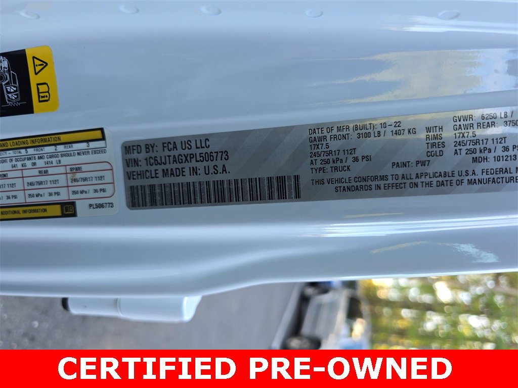 Certified 2023 Jeep Gladiator Sport image 69