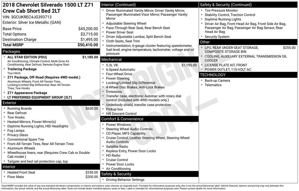 Used 2018 Chevrolet Silverado 1500 LT w/ All Star Edition image 5