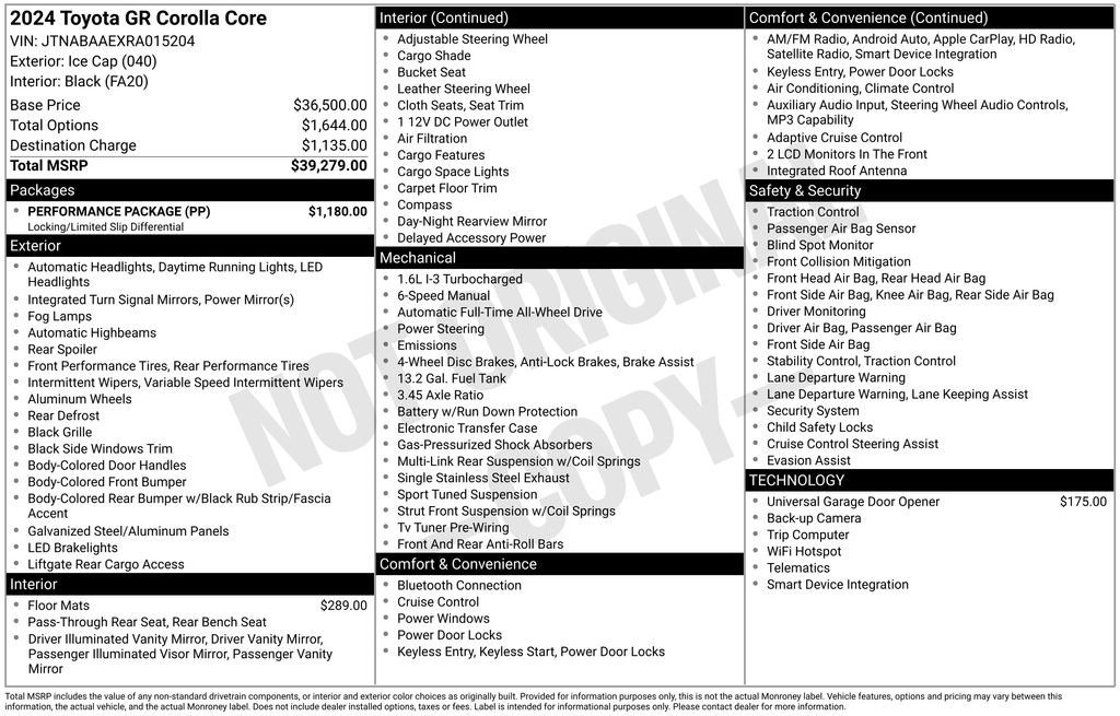 Used 2024 Toyota Corolla GR w/ Performance Package image 13