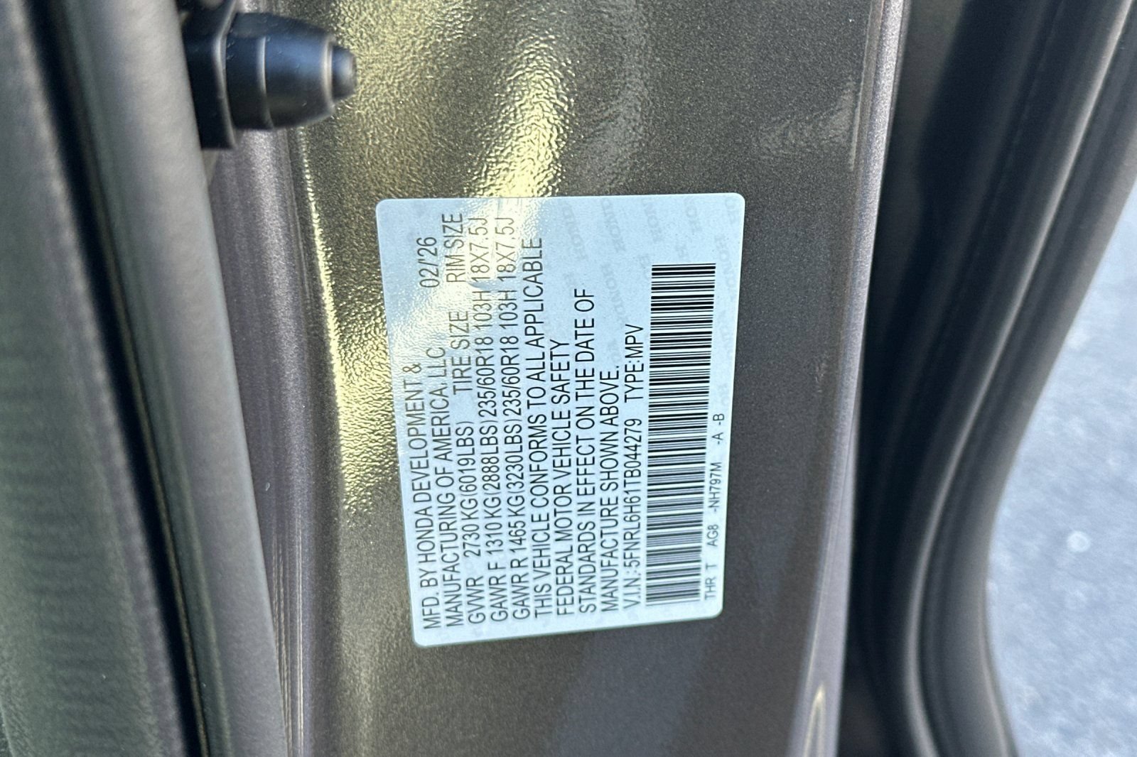 New 2026 Honda Odyssey EX-L image 33