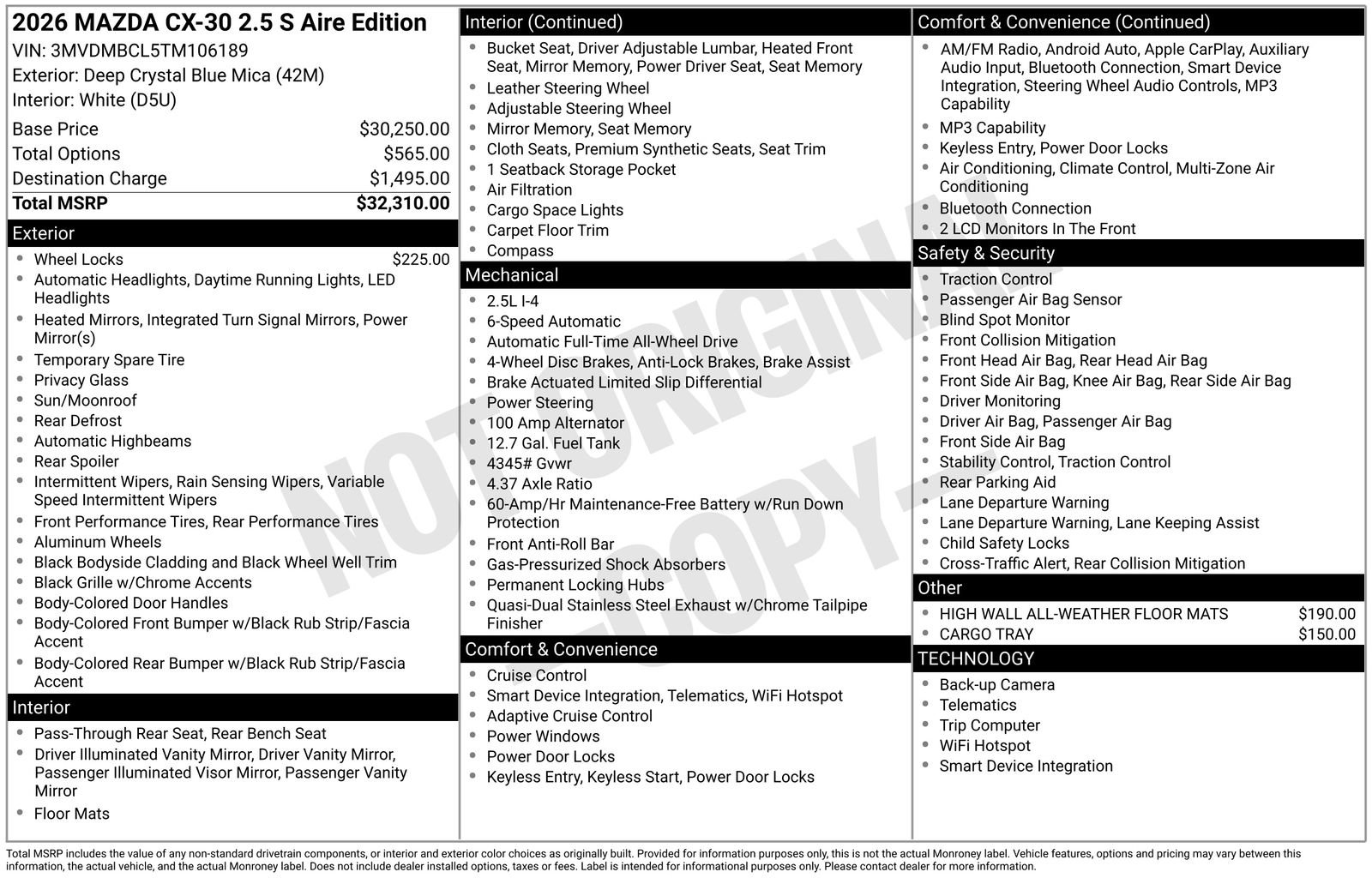 Certified 2026 MAZDA CX-30 AWD 2.5 S image 31