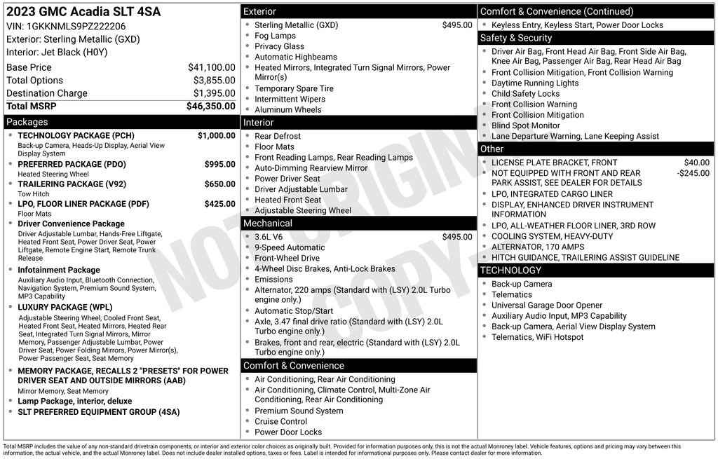 Used 2023 GMC Acadia SLT w/ Technology Package image 2