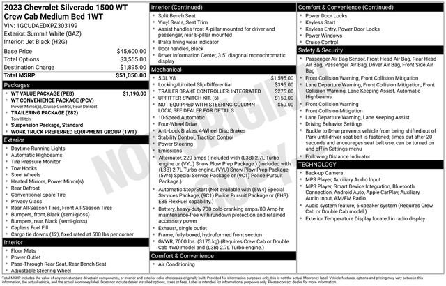 Used 2023 Chevrolet Silverado 1500 W/T w/ WT Value Package AWD/4WD image 6