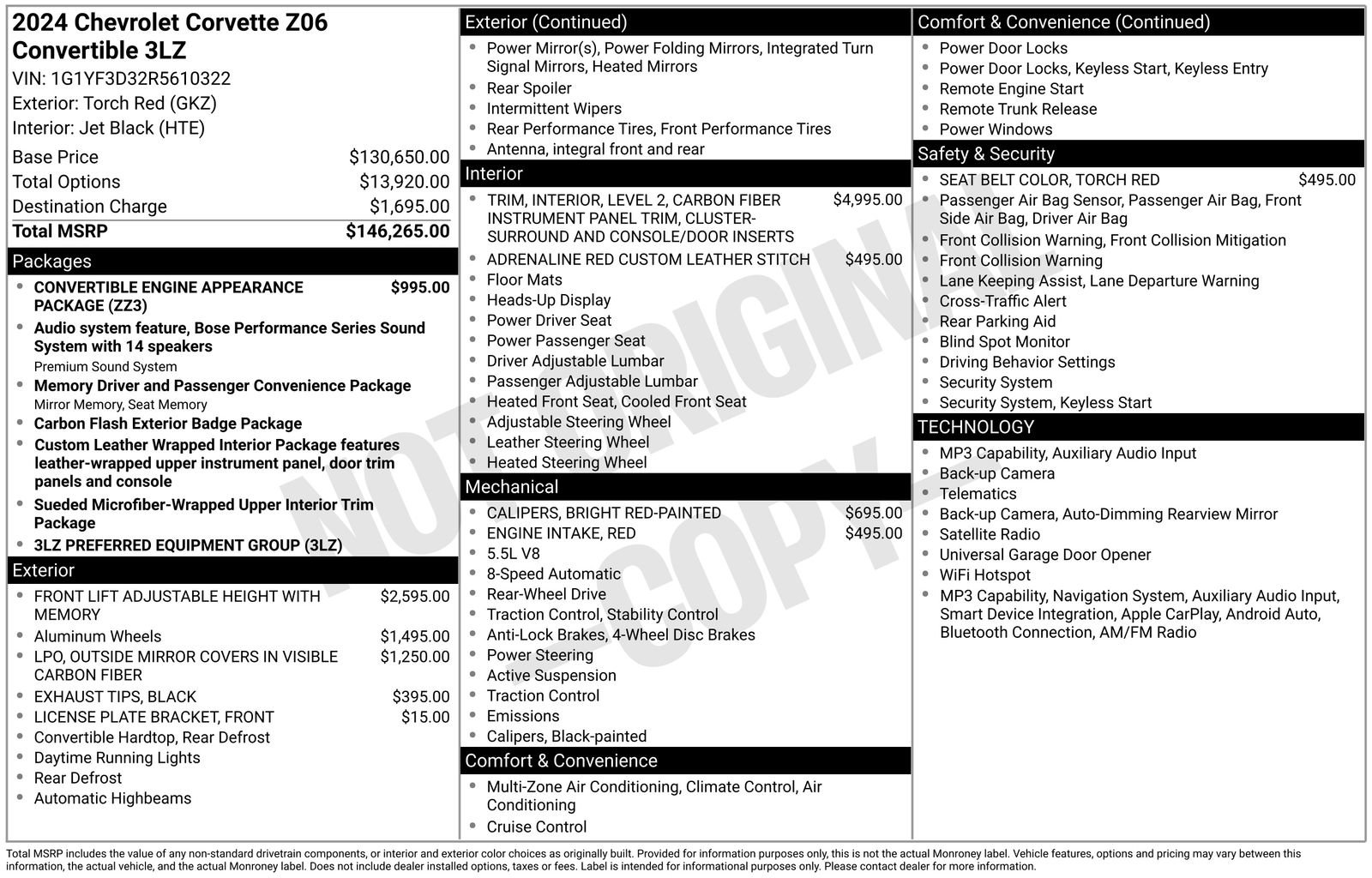 Used 2024 Chevrolet Corvette Z06 RWD image 30