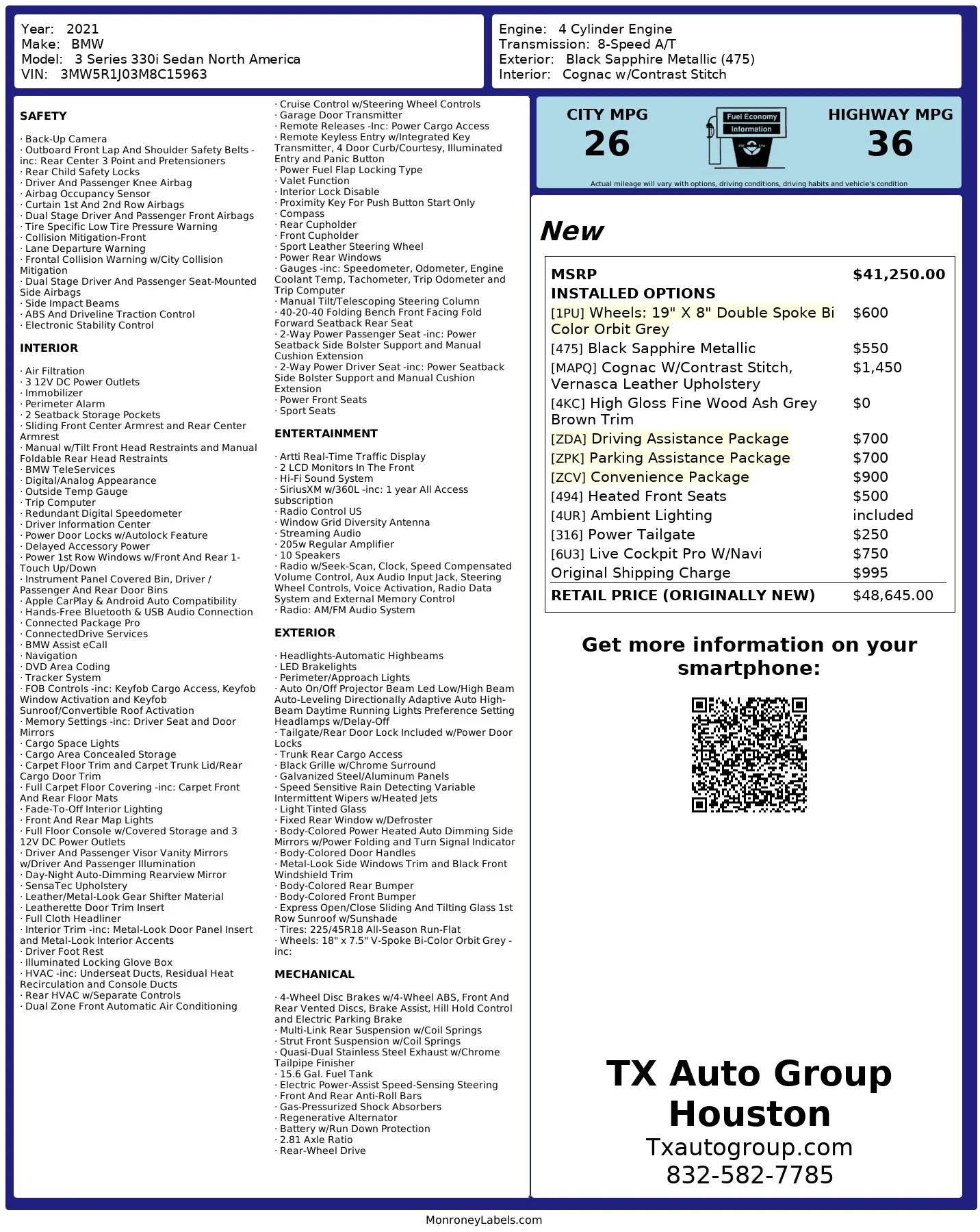 Used 2021 BMW 330i Sedan w/ Convenience Package image 4