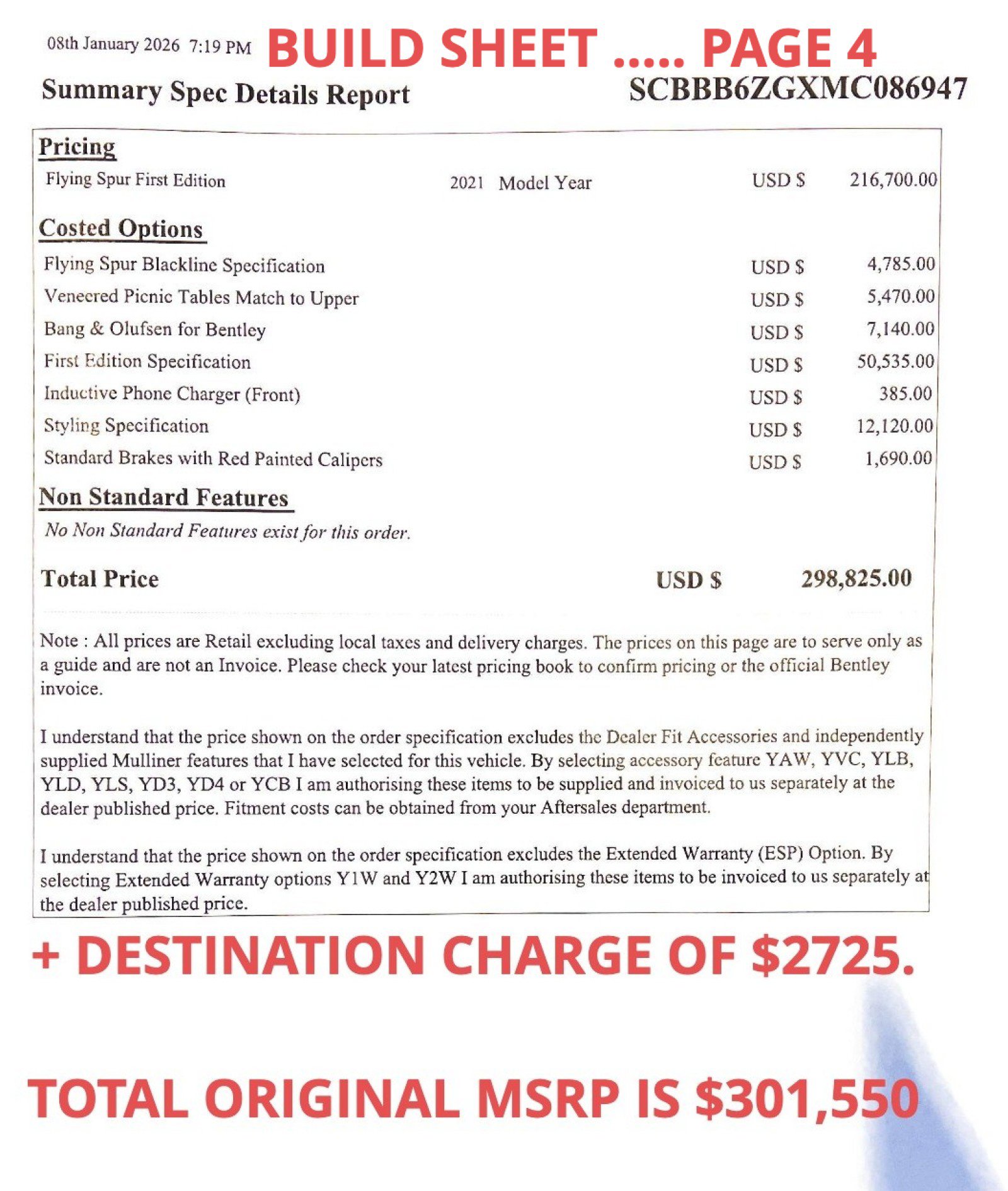 Used 2021 Bentley Flying Spur W12 w/ First Edition Specification image 76