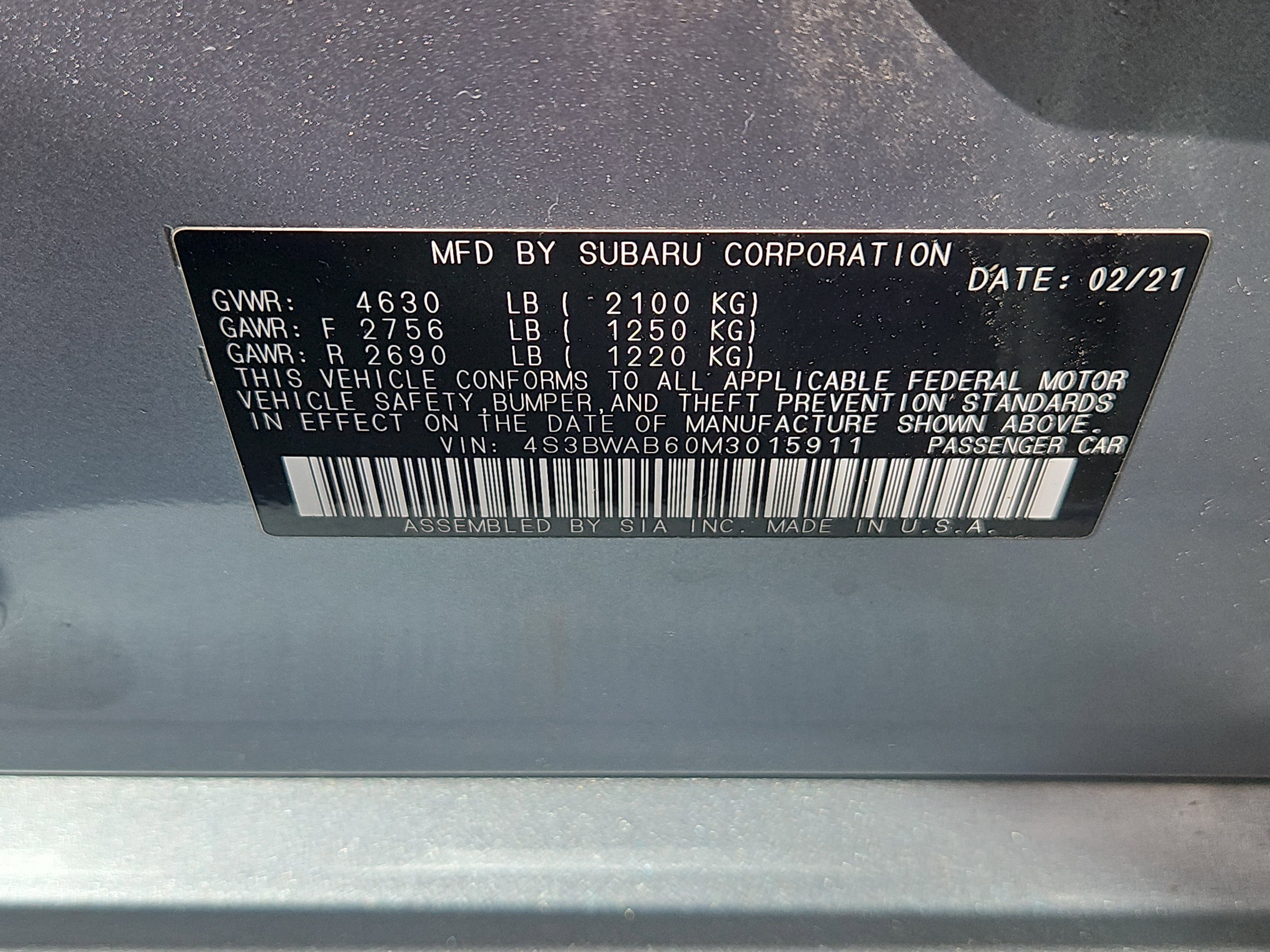 Used 2021 Subaru Legacy w/ Alloy Wheel Package image 7