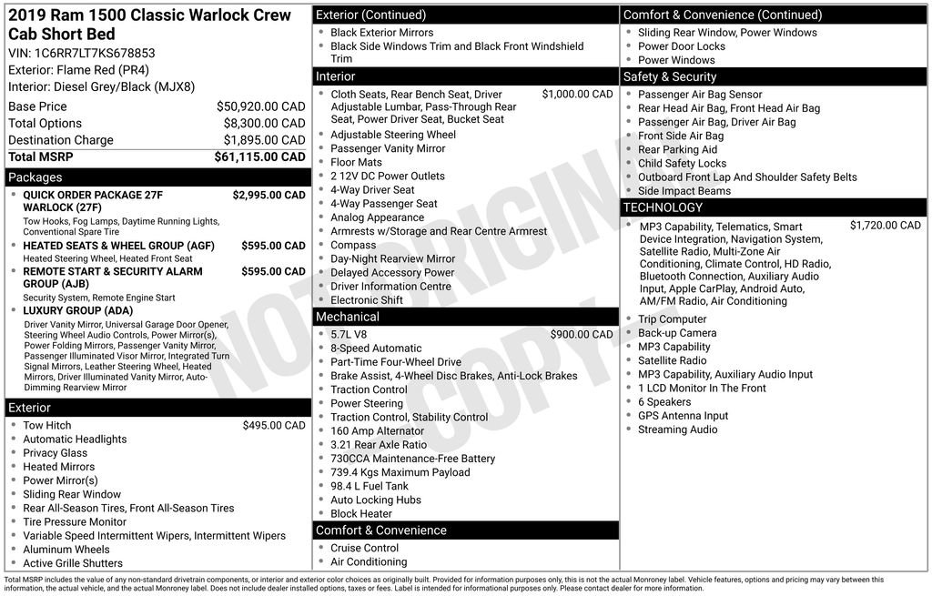 Used 2019 RAM 1500 Warlock AWD/4WD image 2
