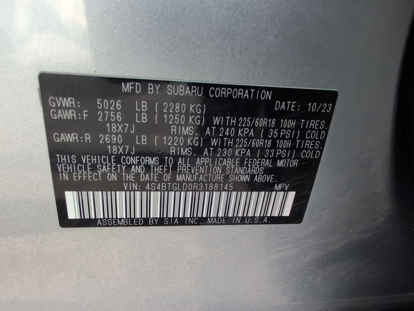 Certified 2024 Subaru Outback Onyx Edition XT image 36