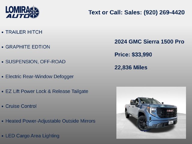 Used 2024 GMC Sierra 1500 Pro w/ Graphite Edition AWD/4WD image 27