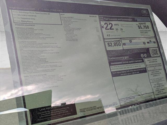 New 2026 Land Rover Range Rover Sport Dynamic SE image 20