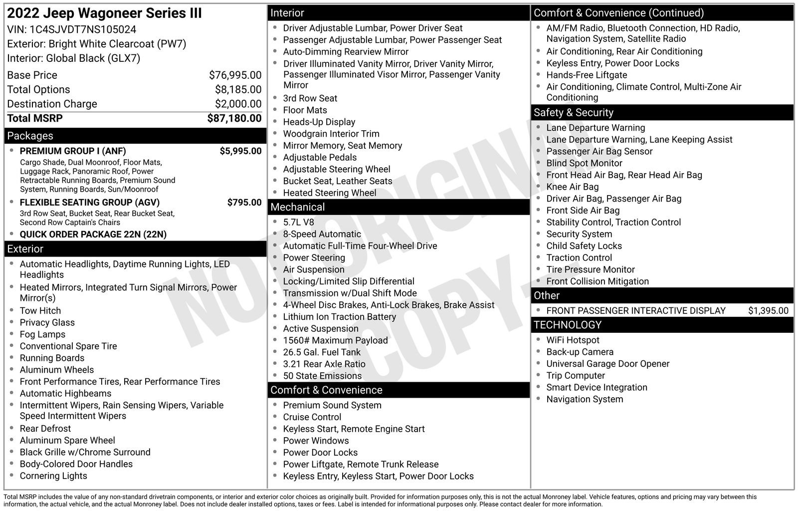 Used 2022 Jeep Wagoneer Series III w/ Premium Group I image 46