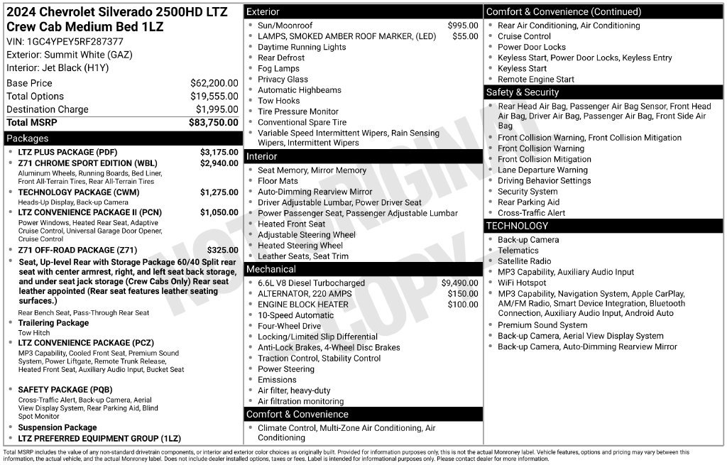 Certified 2024 Chevrolet Silverado 2500 LTZ w/ LTZ Plus Package AWD/4WD image 3