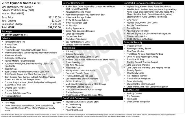 Used 2022 Hyundai Santa Fe SEL image 33