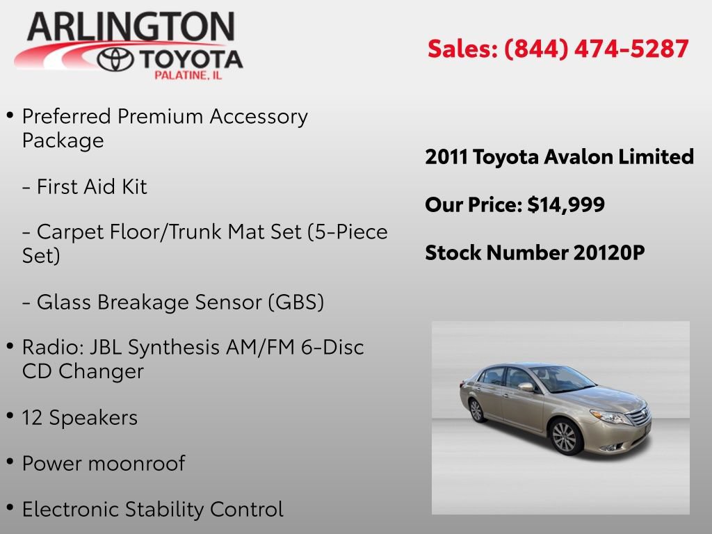 Used 2011 Toyota Avalon Limited FWD image 2