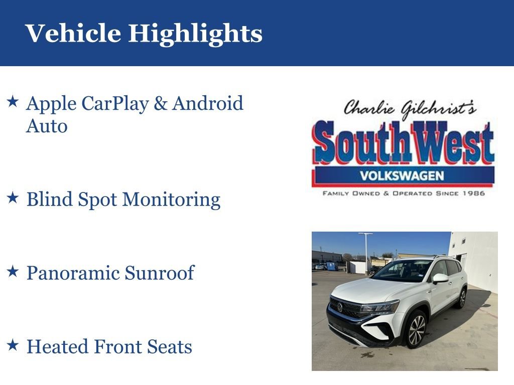 Used 2022 Volkswagen Taos SE w/ Panoramic Sunroof Package image 13