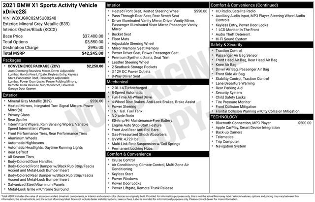 Used 2021 BMW X1 xDrive28i w/ Convenience Package image 17