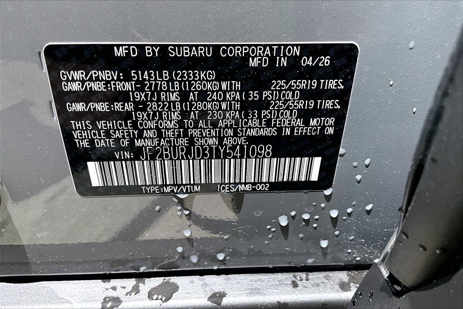New 2026 Subaru Outback Touring XT AWD/4WD image 18